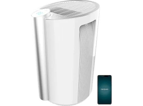 Deshumidificador - Cecotec Big Dry 9000 Professional Connected, 20 L/día, 4.5 L, Wi-Fi, 250 m³, LED, Táctil, 12h, 2 velocidades, Blanco