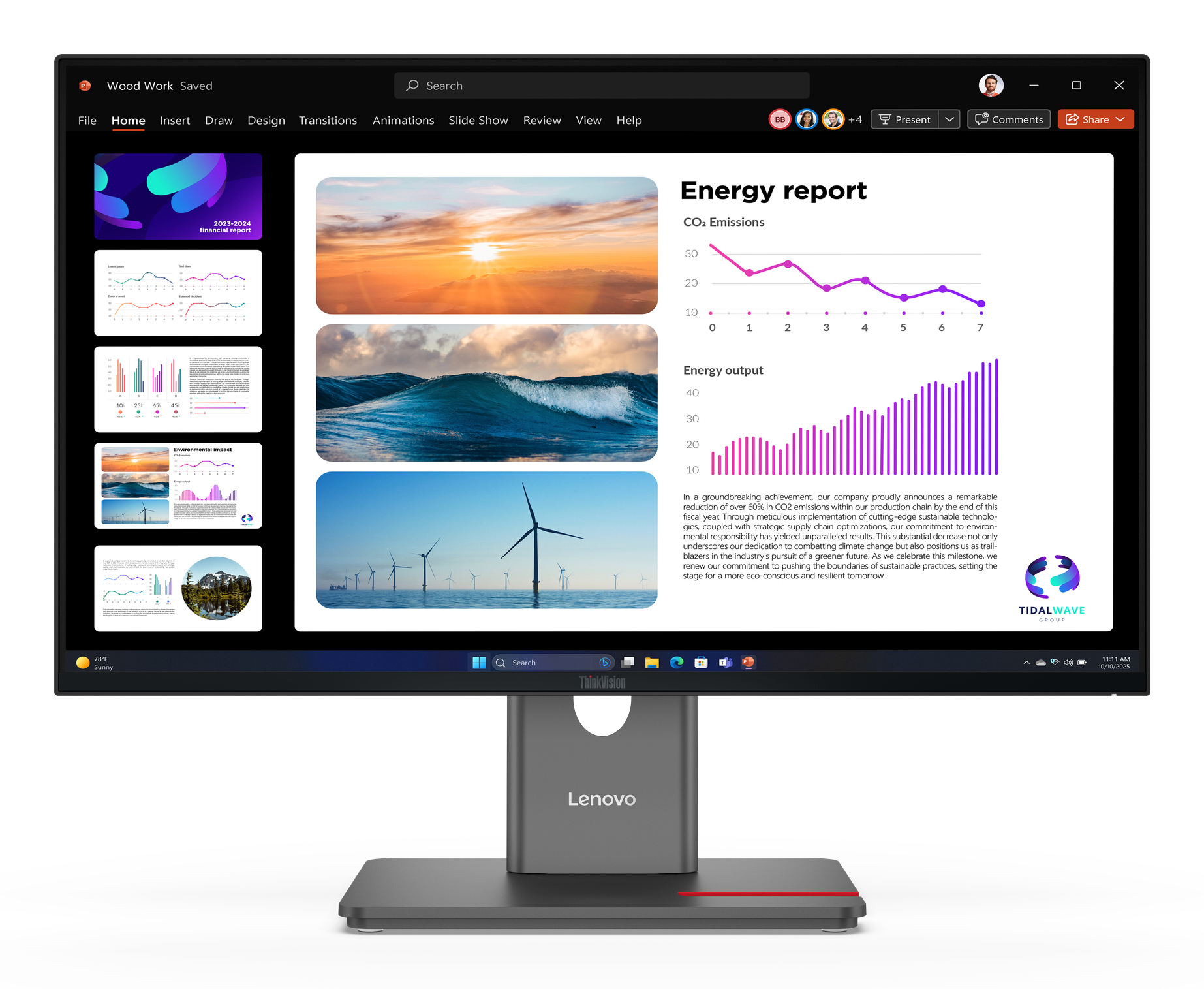 Lenovo ThinkVision P24Q-40 pantalla para PC 60,5 cm (23.8") 64B2GAT1EU