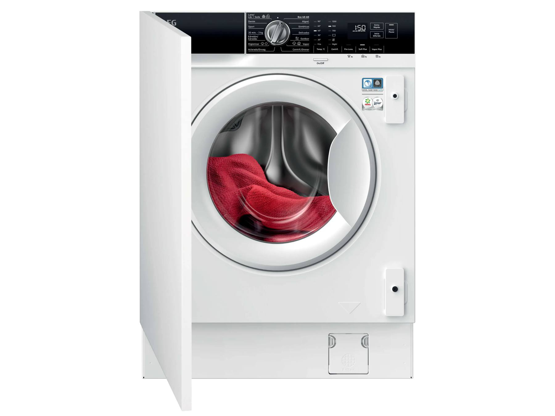 AEG Lavadora integrable Serie 7000 ProSteam® de 8.0 kg LFN7G8434F