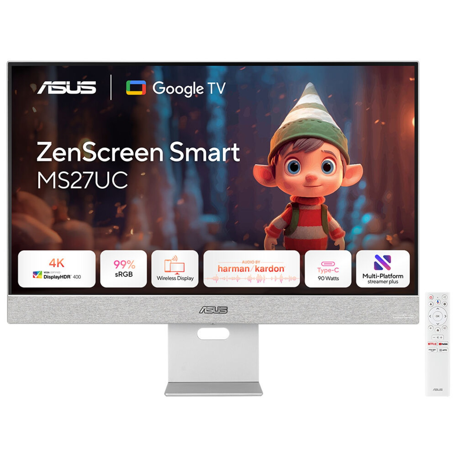 Asus ZenScreen Smart Monitor MS27UC ZenScreen 27" LCD IPS 4K Ultra HD HDMI Altavoces