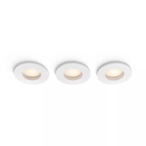 Philips Hue White Ambiance Downlight Empotrable Adore Bathroom (paquete De 3) Blanco