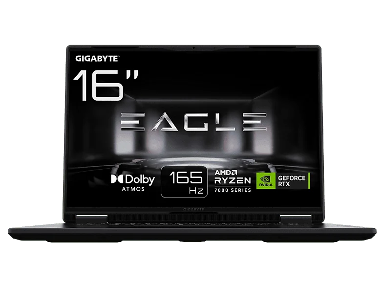 Portátil gaming - Gigabyte EAGLE 9MJ, 16" WUXGA, AMD Ryzen™ 5 7533HS, 16GB RAM, 512GB SSD, GeForce RTX™ 4050, Sin sistema operativo