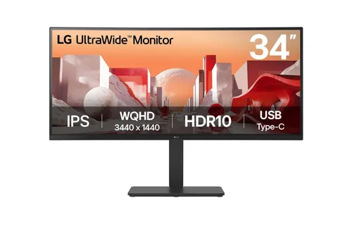 LG UltraWide 34BA75QE-B 34" WQHD IPS 60Hz 5ms HDR Curvo