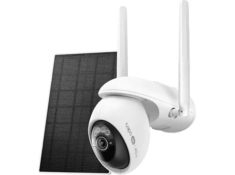 Cámara de vigilancia IP - TP-Link Tapo C665G KIT, 3840 x 2168 píxeles, Incluye Panel Solar, Función visión nocturna, Sensor CMOS 1/2,7", Blanco