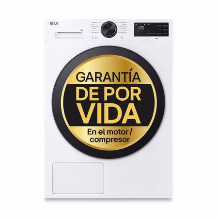 LG - Secadora LG 10 Kg, Bomba de calor Dual Inverter Serie 500 con Inteligencia artificial - RHX5010TLB.