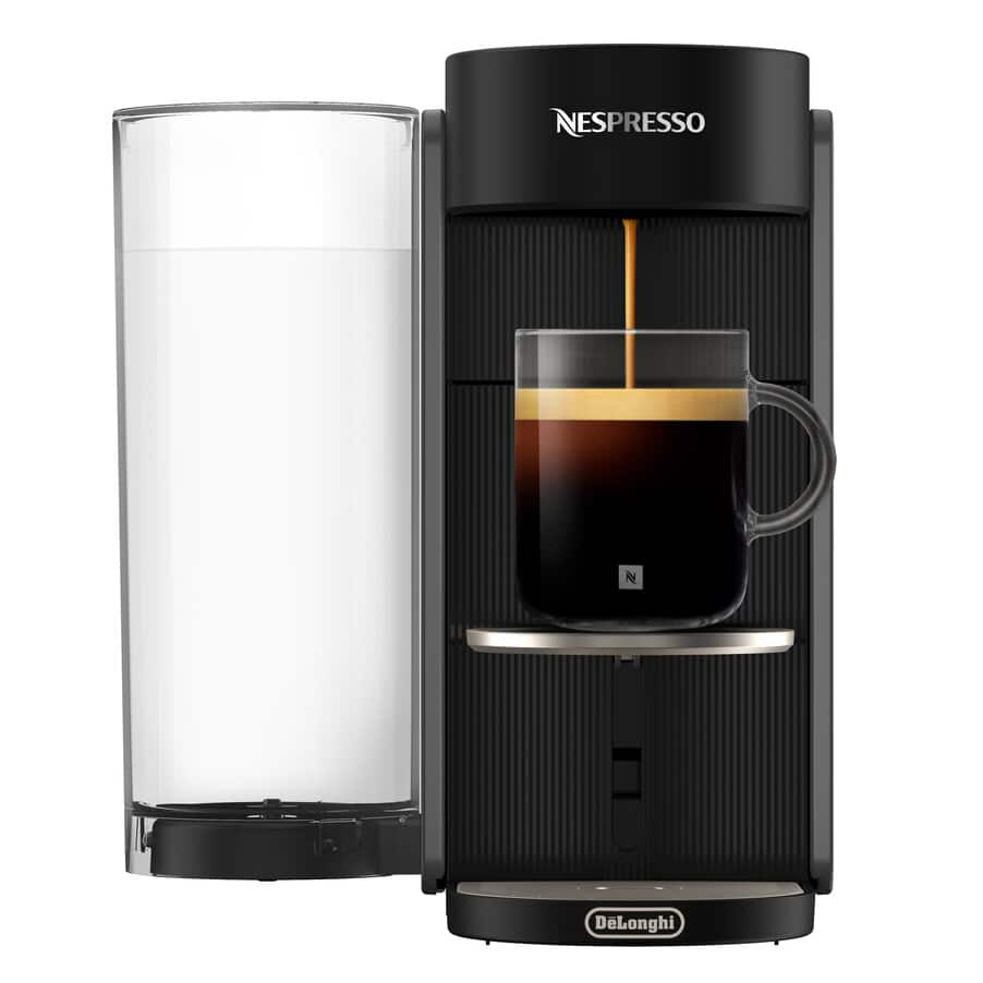 Cafetera de cápsulas - De'Longhi Vertuo Up ENV200.GY, 19 bar, Nespresso Smart, 1.4 l, 1100 W, Negro