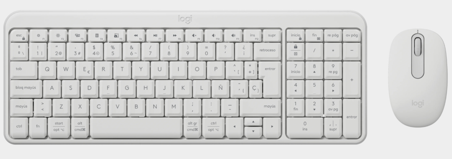 TECLADO + RATON INALAMBRICO LOGITECH MK250 BLANCO