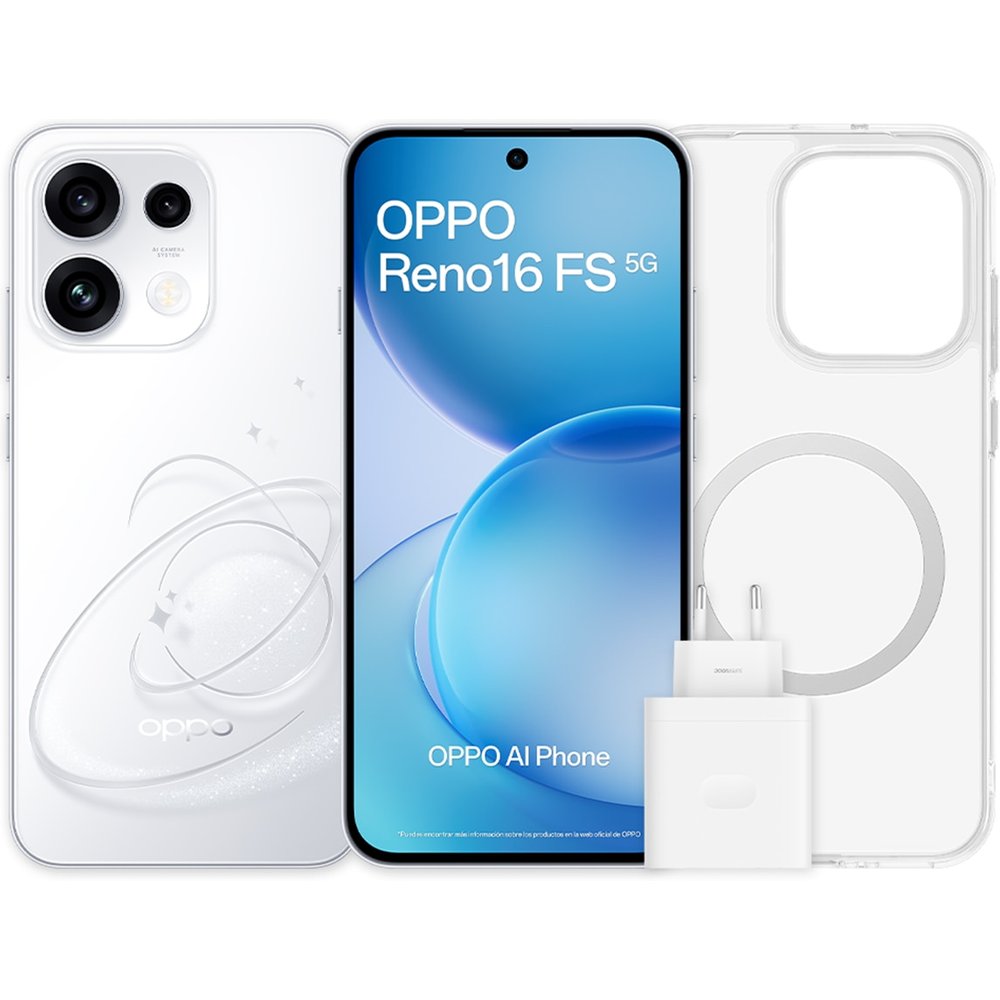 Oppo - Móvil Oppo Reno 16 FS 5G 6,57" Dimensity 7300 + Funda + Cargador 45W.