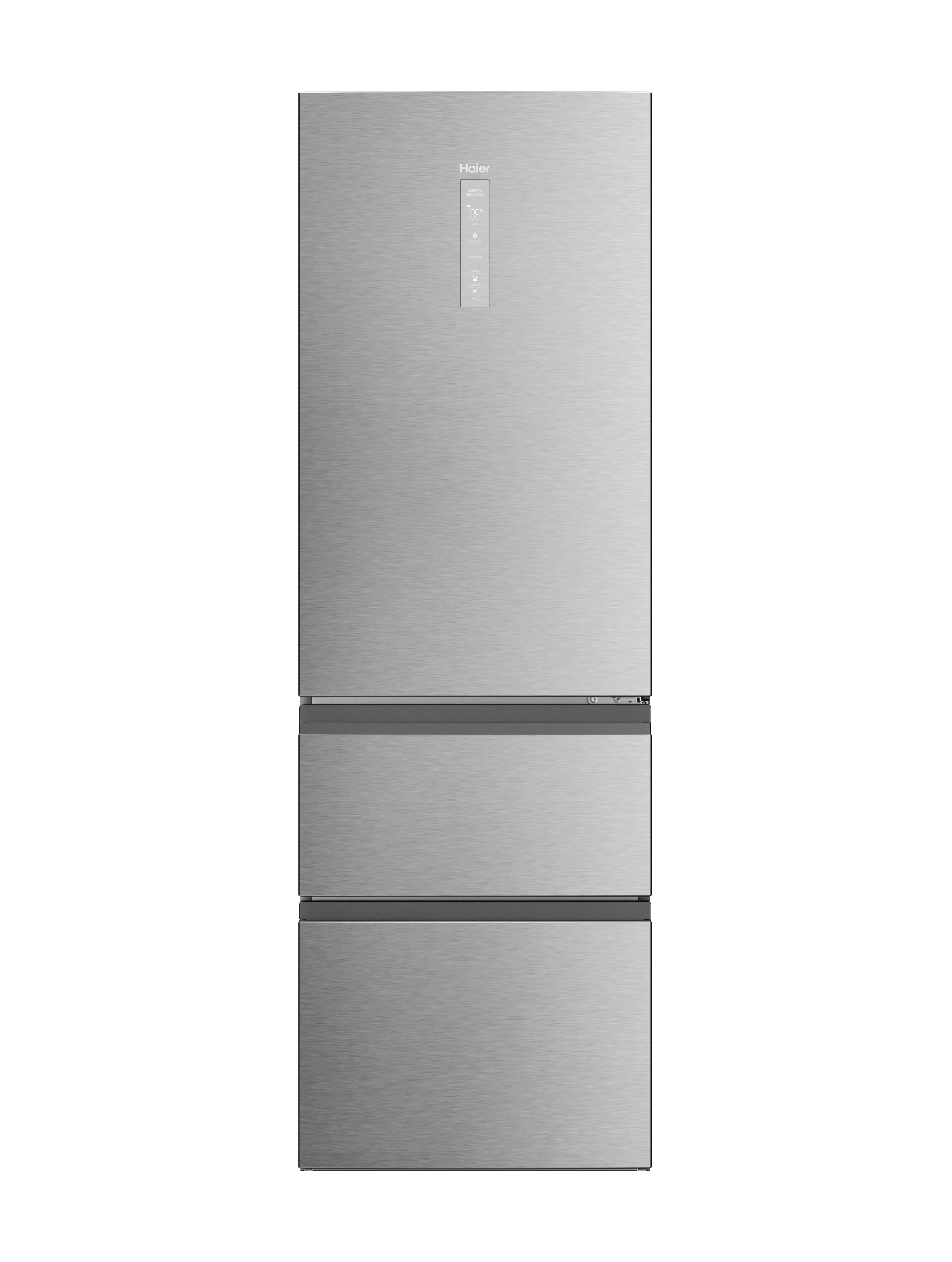 Frigorífico combi - Haier Series 5 HTW5618ENMG, No Frost, 185 cm, 360 l, WiFi, My Zone, Inox