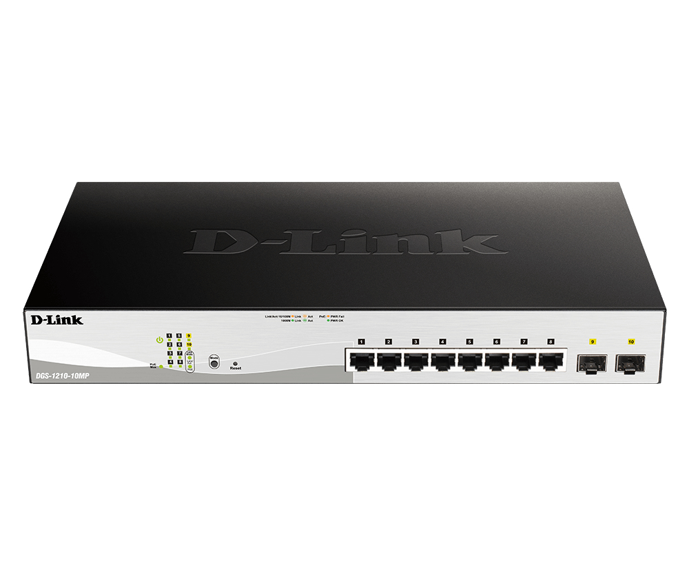 D-Link DGS-1210-10MP/E 10Port L2 PoE+ Smart Managed DGS-1210-10MP/E