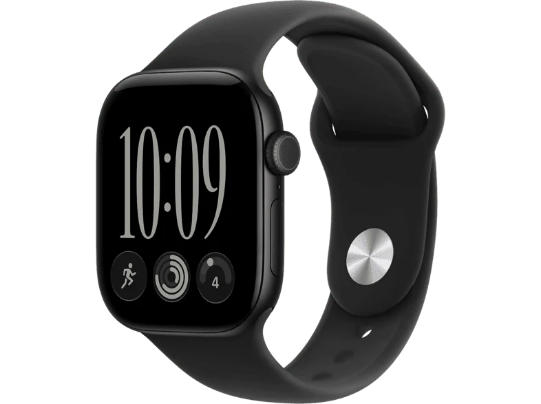 Apple Watch Series 12 (2026), GPS, 42mm, Caja de aluminio Negra, Correa deportiva Talla S/M, Siri AI