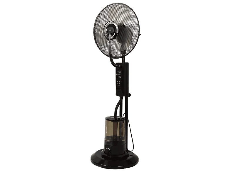Ventilador de pie - ok. OSFW 407526 B ES, 75W, 3 Velocidades, Motor AC, Función nebulizador agua, Temporizador 7.5h, Negro