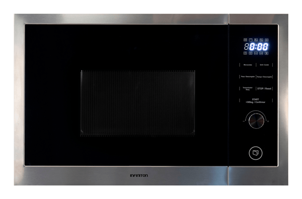 HORNO MICROONDAS INTEGRABLE INFINITON IMW-DD2S 25 LITROS CON GRILL INOX