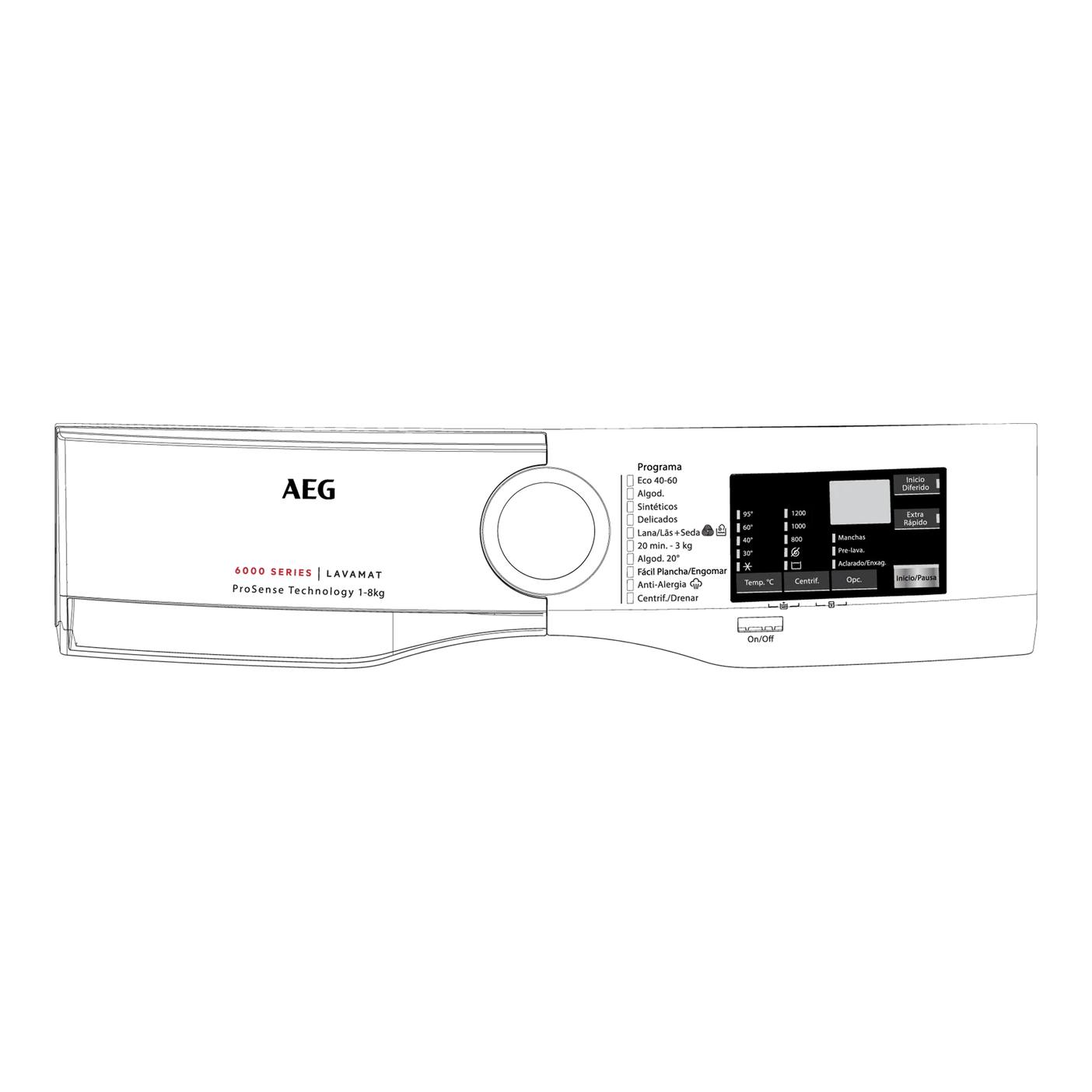 AEG panel mandos, blanco, AEG 140238402014