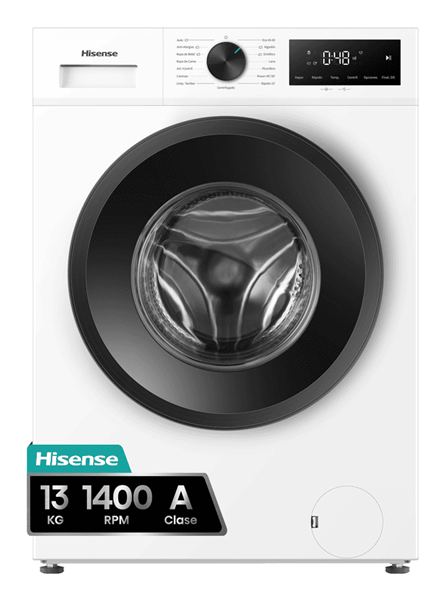 LAVADORA CARGA FRONTAL HISENSE WF1I1342BWM 13 KG 1400 RPM A BLANCO