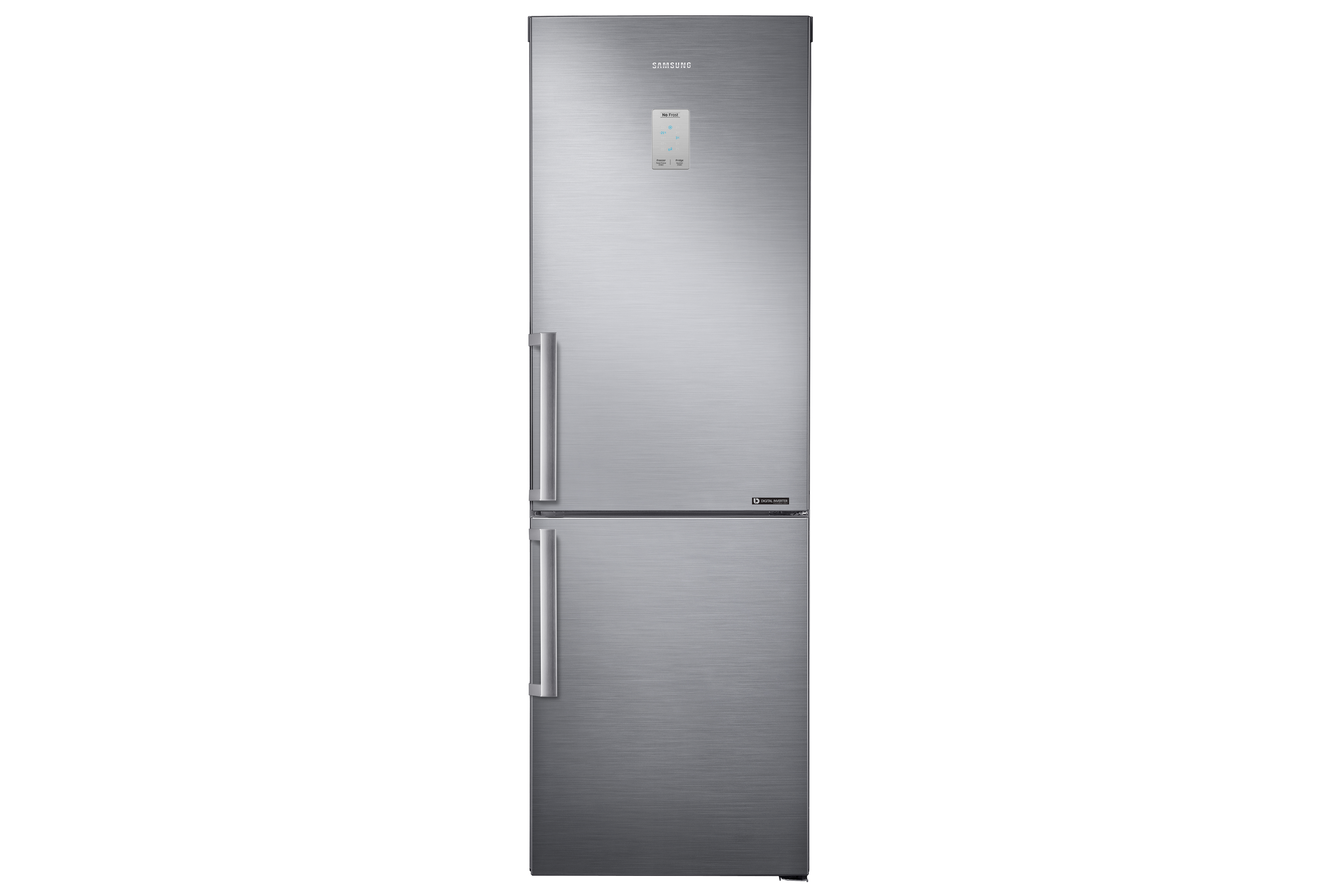 Samsung - Frigorífico Combi Samsung con IA 185cm Balda Botellero 339L Clase E Inox RB33J3515S9-EF.