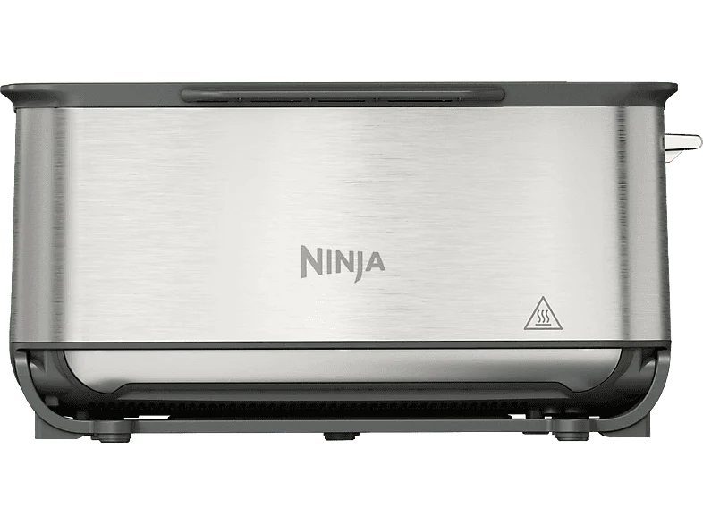Tostadora - Ninja ST202EU, 2.400 W, 1 Ranura, 2 Rebanadas, 7 Niveles de Tostado, 3 en 1: Parrilla y Sandwichera, Acero Inoxidable