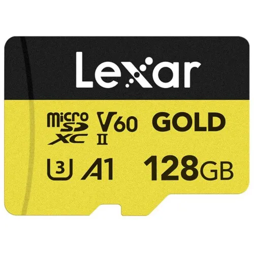 Tarjeta microSD Lexar Professional Gold microSDXC 128GB V60 U3 UHS-II