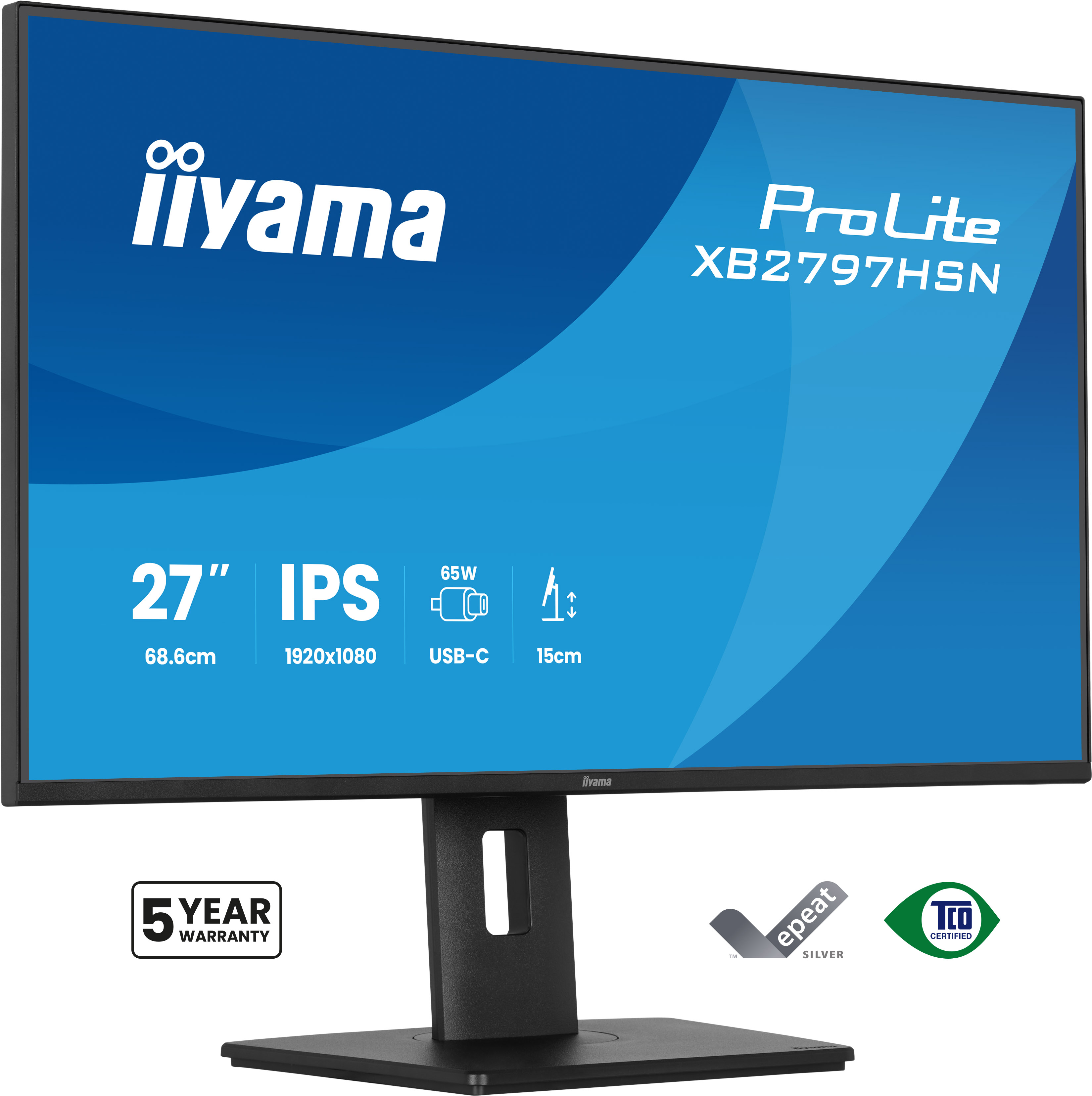 iiyama XB2797HSN-B1 Monitor ProLite 27" IPS FHD 350cd 1ms XB2797HSN-B1