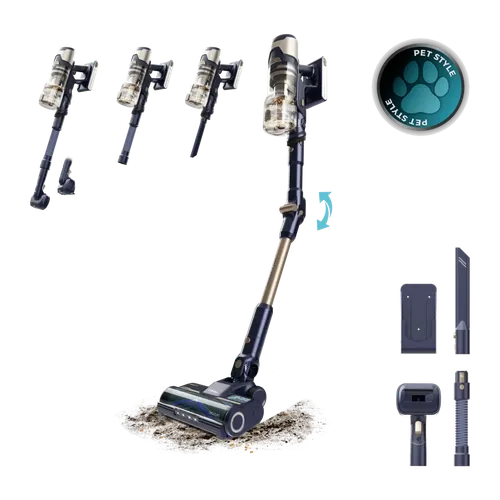 Aspiradora Escoba Cecotec Conga Rockstar RS80 Pet Flex Azul Sin Cable 200AW 600W 65min