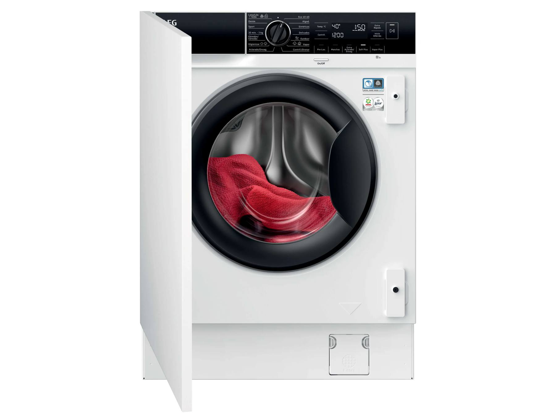 AEG Lavadora integrable Serie 7000 ProSteam® de 8.0 kg LFN7E8436F