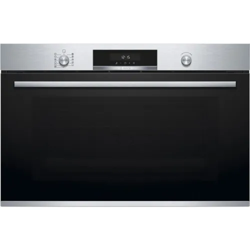 Horno - Bosch Serie 6 VBD5780S0, Multifunción, 112L, 90cm, 10 funciones, LCD, Clase A+, Pirolítico, Negro