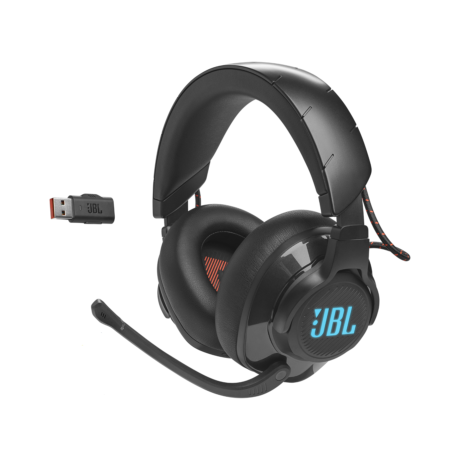 Auriculares gaming - JBL QUANTUM610BLK, Bluetooth, Inalámbrico, 40h, Cancelación de ruido, Negro