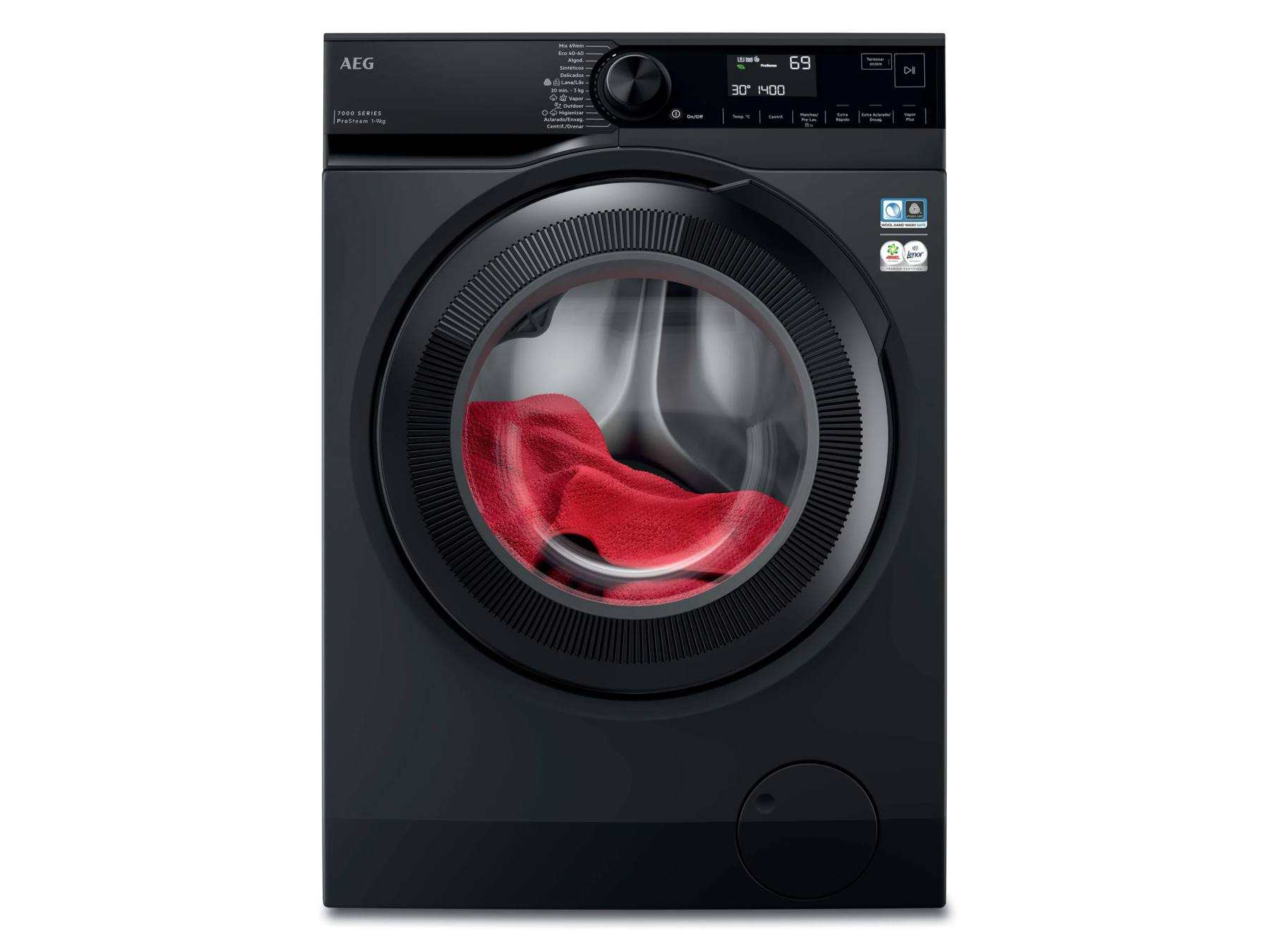AEG Lavadora de libre instalación Serie 7000 ProSteam® de 9.0 kg LFR7394V4B