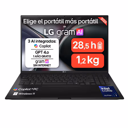 LG Gram AI 16Z90TL-G.AU85BN U7-258V 32GB 512GB 16" W11H