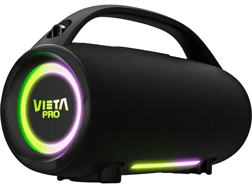 Altavoz inalámbrico - Vieta Pro Mini Thunder 2, 100 W, Bluetooth, 15h Autonomía, IPX6, Negro
