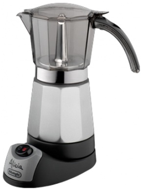 Cafetera tradicional - De'Longhi EMK9 ALICIA, Hasta 9 tazas, Apagado automático, Transparente