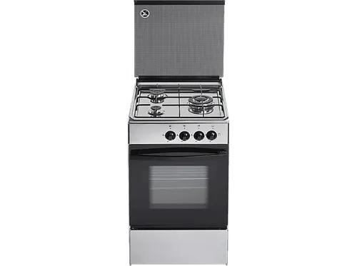 Cocina a gas - Jocel JFG3 007599, Gas butano, 3 quemadores, Horno de butano 54 l, Inox