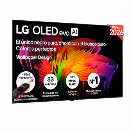 TV OLED 77" - LG OLED77W69LA.AEU, 4K, α11 Gen3 4K con IA, Smart TV, DVB-T2 (H.265), Negro