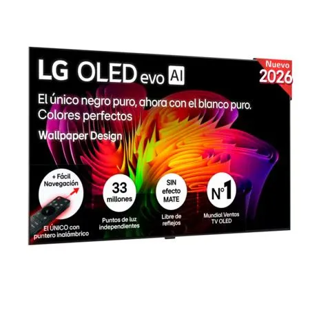 TV OLED 77" - LG OLED77W69LA.AEU, 4K, α11 Gen3 4K con IA, Smart TV, DVB-T2 (H.265), Negro