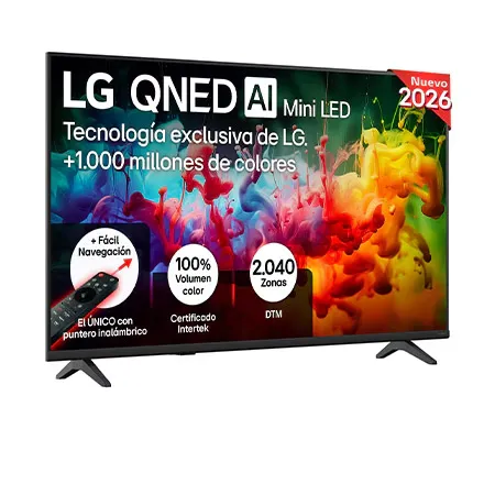 Smart TV LG QNED MiniLED AI QNED70 43 pulgadas 4K 2026 - 43QNED70EB6B.OBSPTO