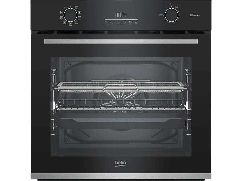 Horno - Beko BBIMA13302BMPEC, Multifunción, Pirolítico, 72 l, 59.4 cm, AeroPerfect™, AirFry, HomeWhiz App, Wi-Fi + Bluetooth, Negro