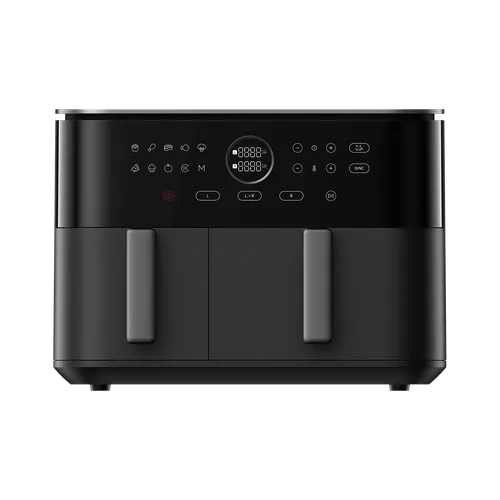 Freidora de aire - Xiaomi Dual Zone Air Fryer 10L, Hasta 230ºC, Control por App, 2700W, Negro