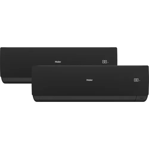 Haier - Aire acondicionado Multisplit 2x1 Haier Inverter con 2.236 frig-h + 3.010frig-h - FLEXIS 25+35-40 A+++-A+++ NEGRO.
