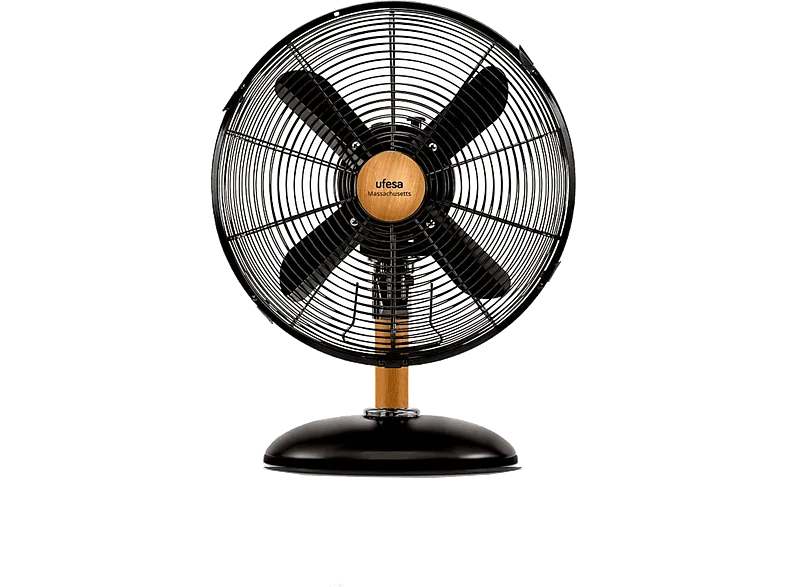 Ventilador de sobremesa - Ufesa Masachusets Mini, 40 W, 3 Velocidades, Negro