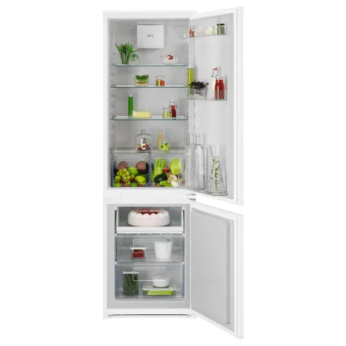 Frigorífico combi integrable - AEG OSC6D181ES, LowFrost, 177.2 cm, 269 l, Display Led interno, CoolAssist, Blanco