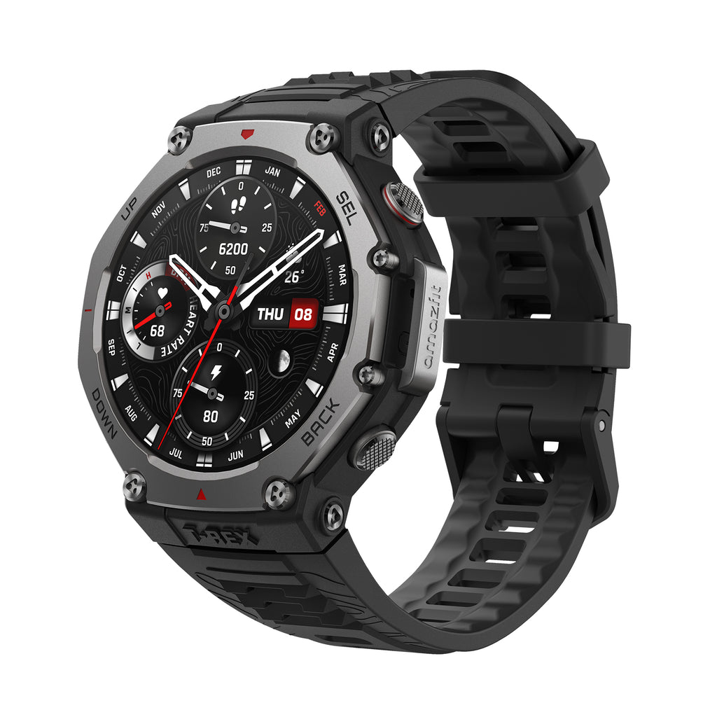Smartwatch - Amazfit T-Rex 3, 1.5" AMOLED, Táctil, 27 días Autonomía, Silicona, Compatible iOS/Android, Onyx