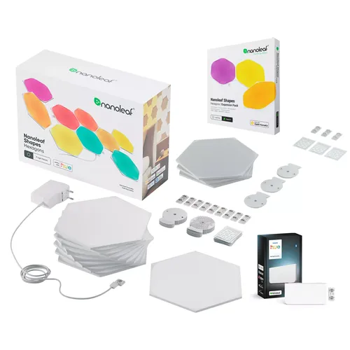 Philips Hue Wall Panel Hexagon Starter Set (12 Panels) + Wall Light Module
