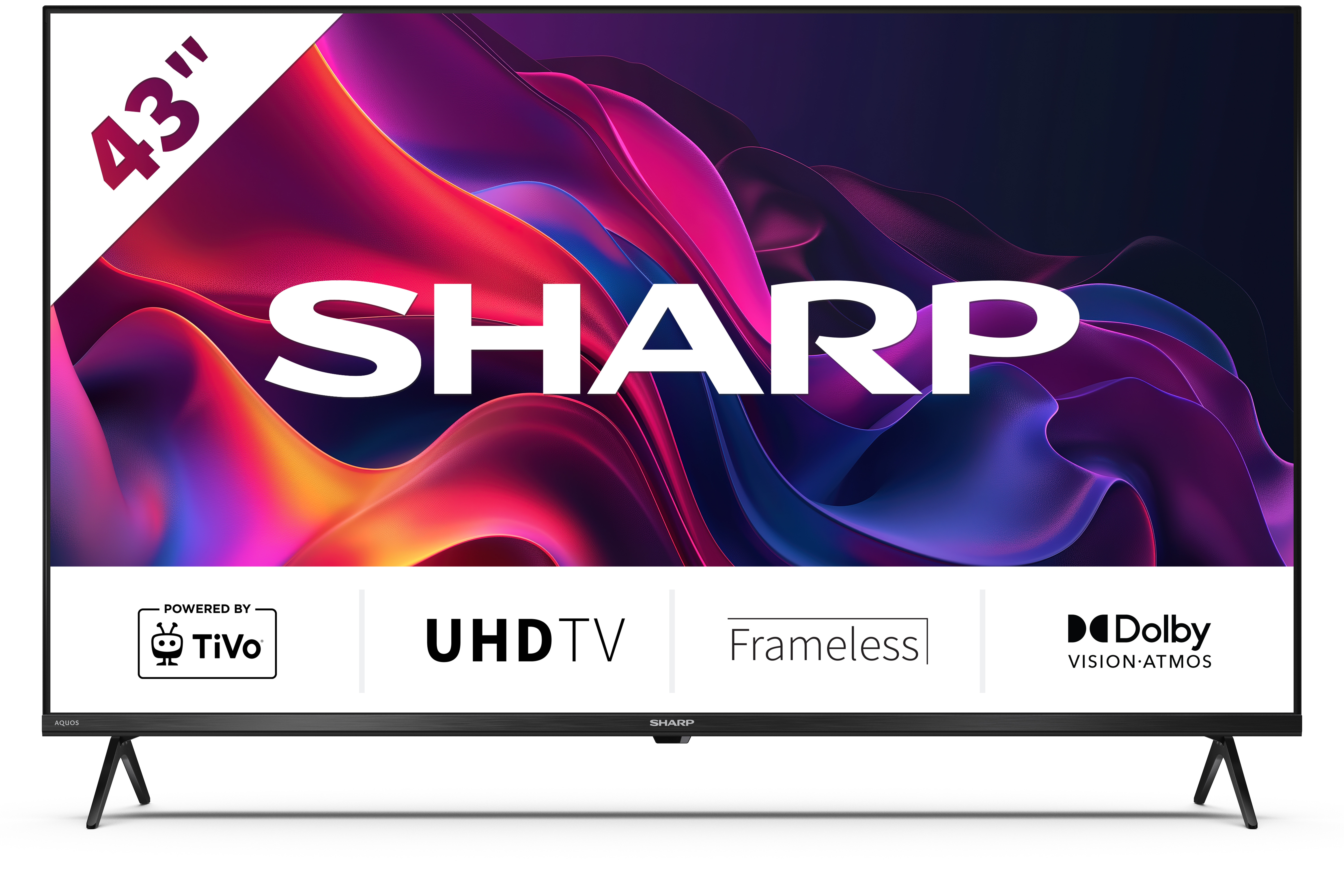 TELEVISOR SHARP 43"43GK4245E TIVO TV, 4K ULTRA HD, SMART TV, ACTIVE MOTION 400, NEGRO