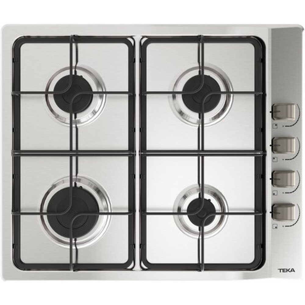 Teka - Placa de gas Teka con 4 quemadores y parrillas esmaltadas - E-60.3 40 BUT.