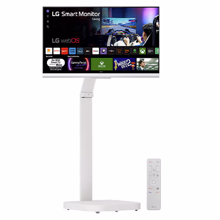 Monitor - LG Smart Swing 32G810SAW-W, 31.5" UHD 4K, 144 Hz, 1 ms, IPS, Altavoces integrados, Blanco