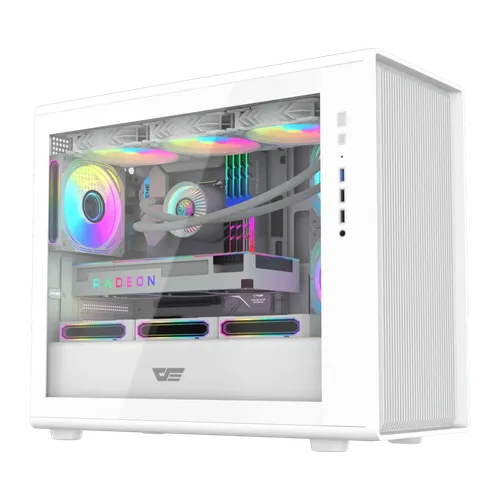 Caja PC Darkflash Cristal Templado M-ATX/ITX Blanco DB460M