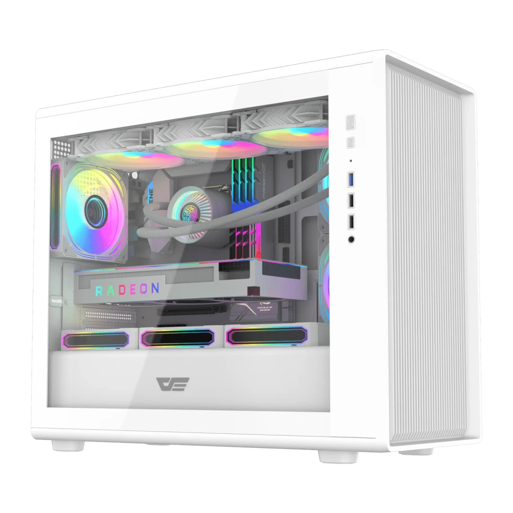 Caja PC Darkflash Cristal Templado M-ATX/ITX Blanco DB460M