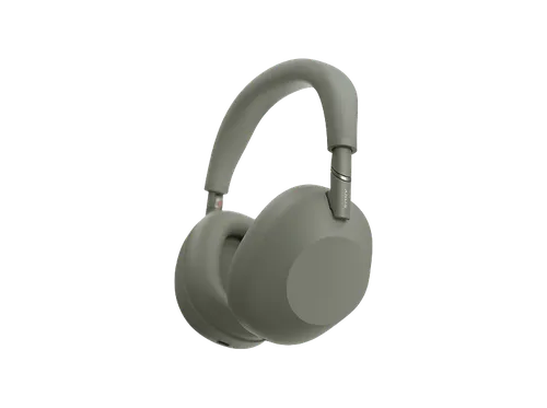 Auriculares inalámbricos - Sony WH-1000XM6, Cancelación ruido, 30h Autonomía, Hi-Res, Carga Rápida, Cómodo, Plegable, iOS/Android, Verde oliva