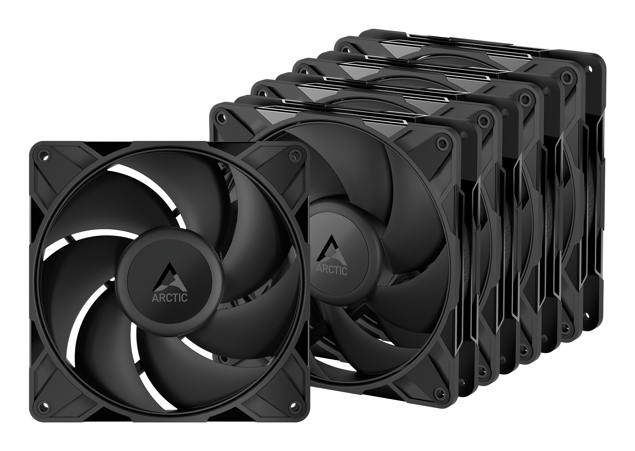 VENTILADOR 14CM ARCTIC P14 PRO PST NEGRO PACK 5 VENTILADORES
