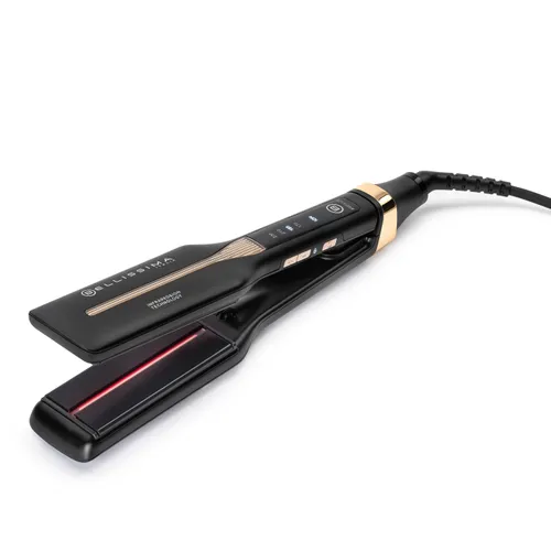 Plancha de pelo - Bellissima Absolute, Cerámica, 90W, 230°C, Protección Sobrecalentamiento, 4 Niveles Temperatura, Negro